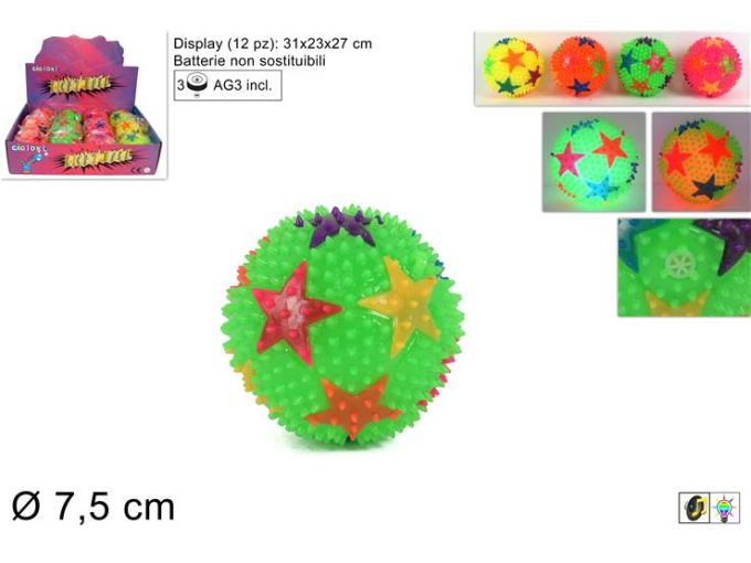 PALLINA STELLE CON LUCE E SONORO