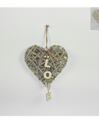 APPENDINO LEGNO CUORE LOVE 25CM