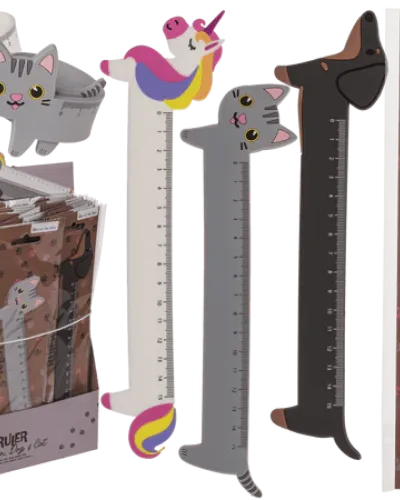 Righello, circa 22,9 x 2,3 cm, gomma