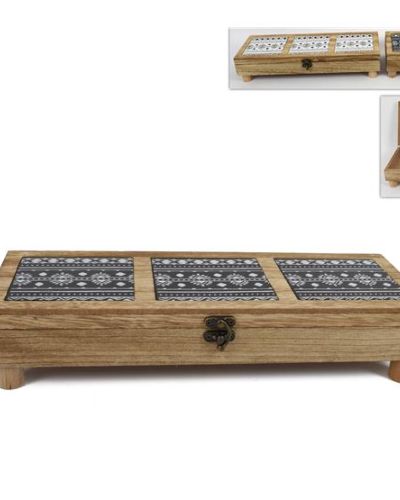 COFANETTO LEGNO STILE INDIANO 2COL