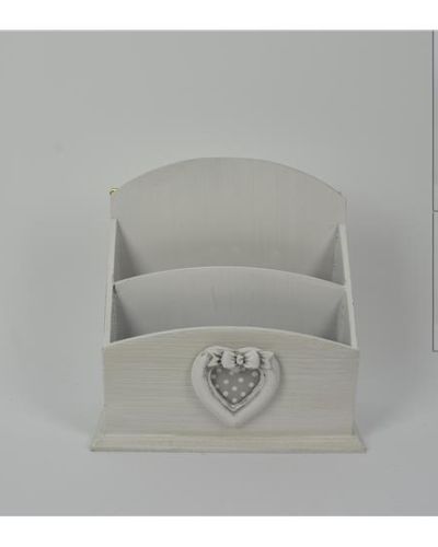 CASSETTA PORTALETTERE LEGNO CON CUORE SCOLPITO